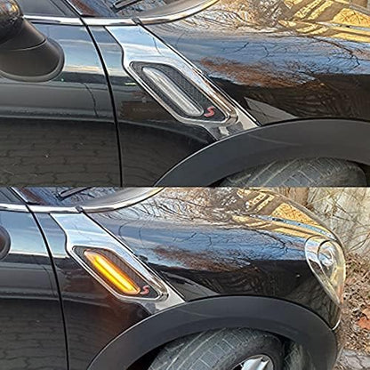 Zaporedna LED stranska luč za smernike, utripalnik, združljiva z Mini Cooper R60 R61 Countryman Paceman 2011-2016 (prozorna leča)