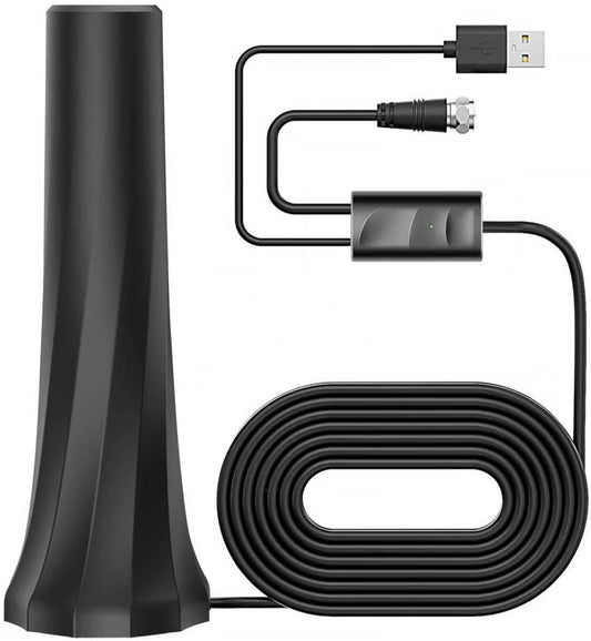 TV antena za notranjo uporabo z dolgim dosegom, podpira 4K 1080p digitalno anteno za Smart TV v zaprtih prostorih z ojačevalnikom signala, 16-metrski koaksialni kabel HDTV