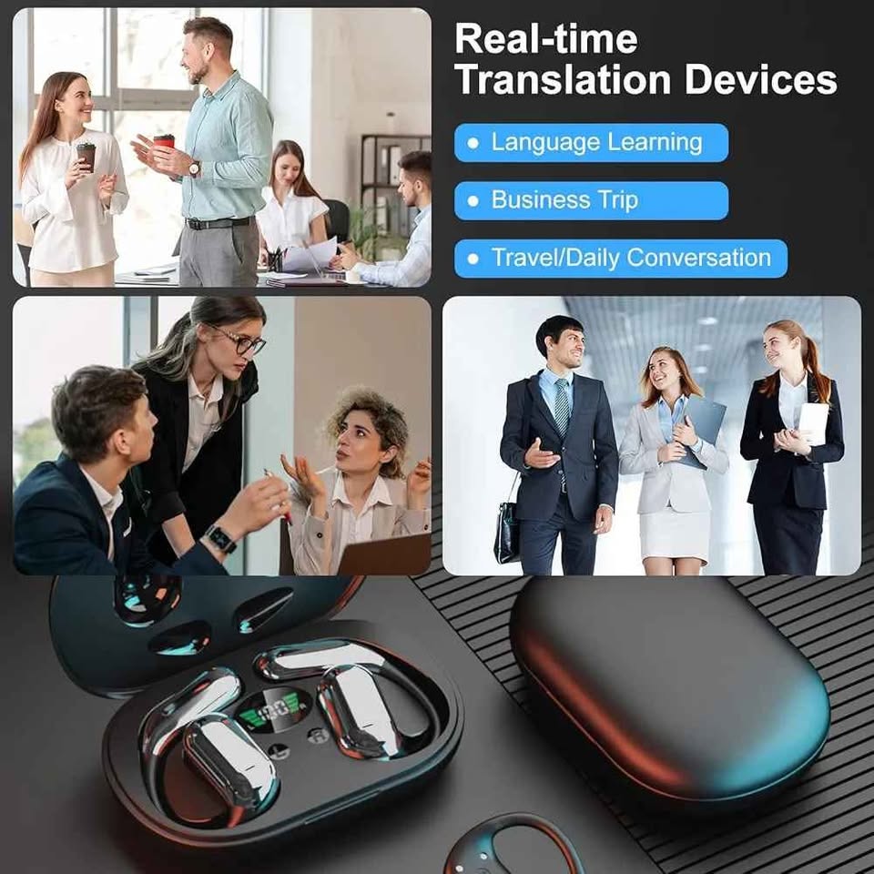 Bluetooth slušalke za prevajanje z umetno inteligenco, v realnem času v 144 jezikov, Brezžične