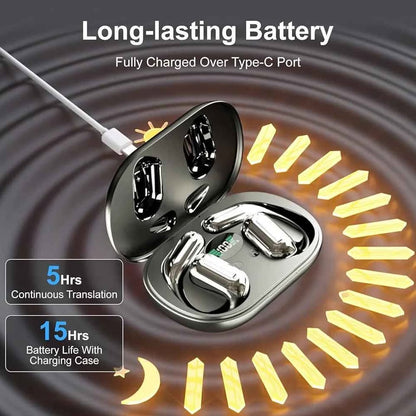 Bluetooth slušalke za prevajanje z umetno inteligenco, v realnem času v 144 jezikov, Brezžične