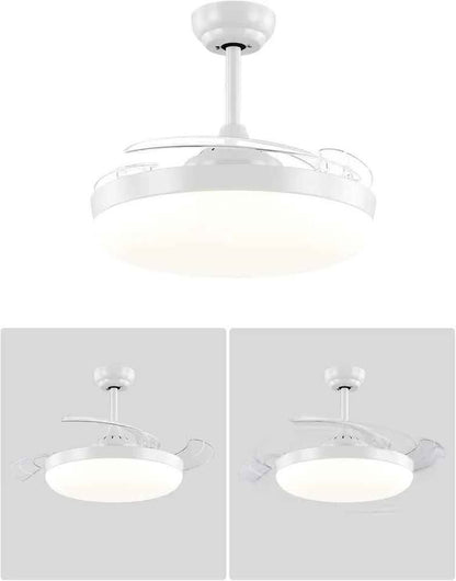 Zložljivi tihi stropni ventilator z zatemnljivo LED lučjo, 36 W, lopatice Ø 108 cm, reverzibilni DC motor, daljinski upravljalnik, 6 hitrosti, časovnik