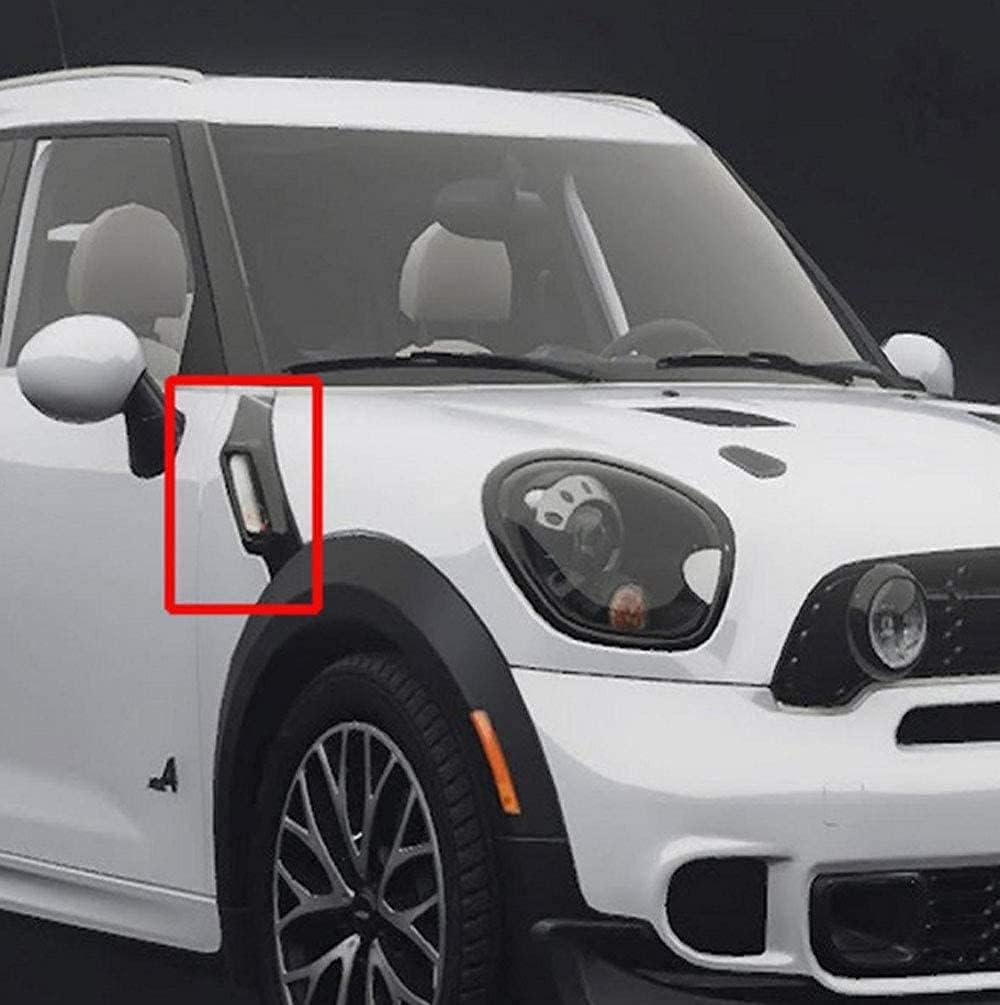 Zaporedna LED stranska luč za smernike, utripalnik, združljiva z Mini Cooper R60 R61 Countryman Paceman 2011-2016 (prozorna leča)