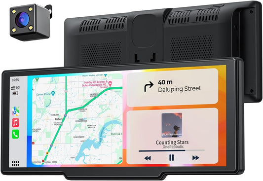 8,1-palčni brezžični prenosni zaslon CarPlay s 60 sličicami na sekundo za Apple CarPlay in Android Car, posodobitve OTA, kamera za vzvratni pogled, povezava z ogledalom, Bluetooth, glasovno upravljanje, GPS navigacija
