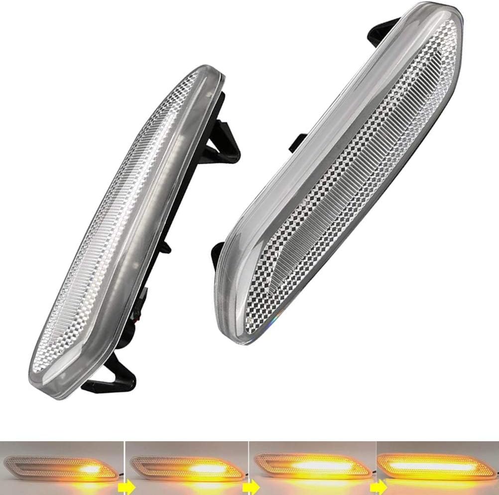 Zaporedna LED stranska luč za smernike, utripalnik, združljiva z Mini Cooper R60 R61 Countryman Paceman 2011-2016 (prozorna leča)