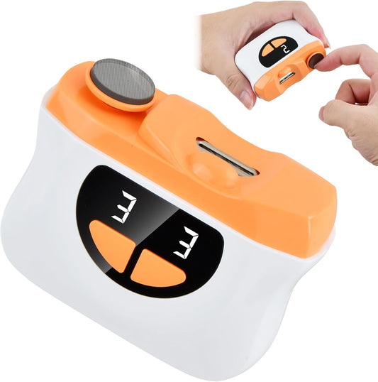 Električni ščipalniki za nohte, 3-v-1 z LED lučko, s 3 hitrostmi za dojenčke, otroke, odrasle in starejše (oranžni)