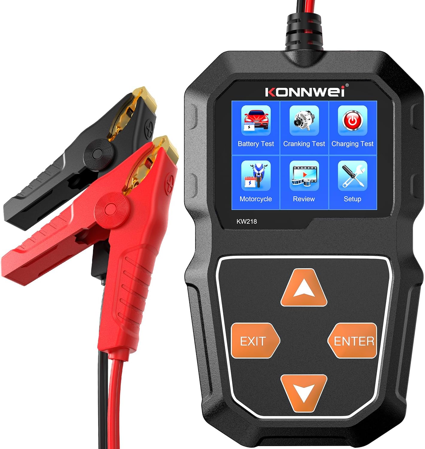 KONNWEI KW218 6V 12V tester akumulatorjev za motorna vozila 100-2000 CCA, barvni LCD zaslon