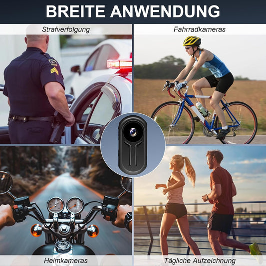 Nadgrajena akcijska kamera, 120° magnetna mini akcijska videokamera, HD 1080P akcijska kamera z zaslonom za kolesarske in motoristične čelade