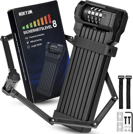 Zložljiva ključavnica za kolo 120 cm z digitalno kodo, varnostna stopnja 8