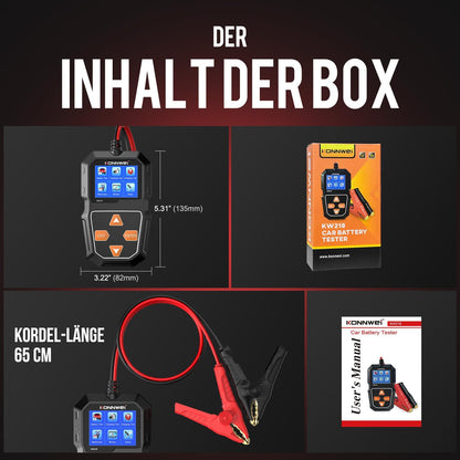 KONNWEI KW218 6V 12V tester akumulatorjev za motorna vozila 100-2000 CCA, barvni LCD zaslon